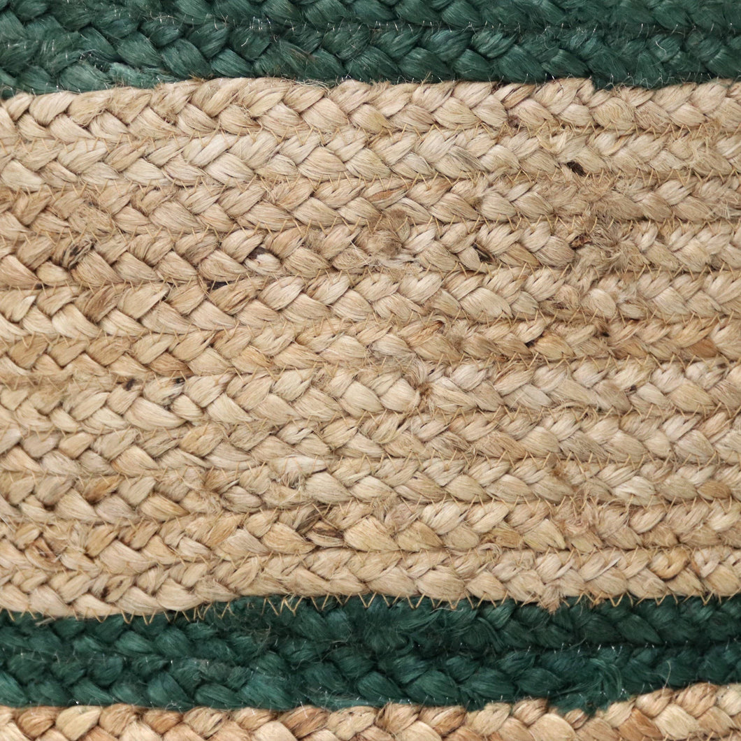 Double Border Striped Natural Jute Decorate Basket