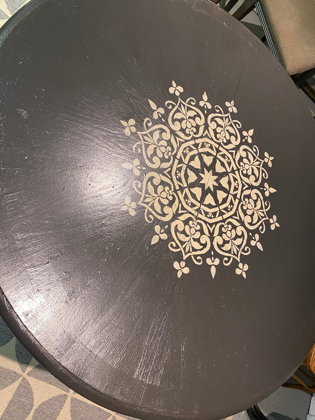 Round Table with Stencil